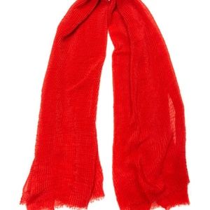 BCBG Maxazria Red Textured Scarf